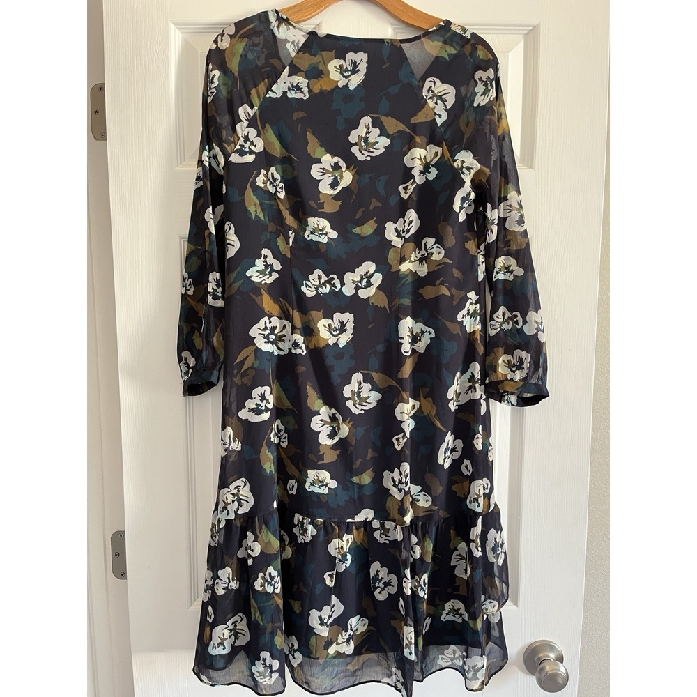 Cabi Dress Womens‎ Small Floral Pirouette Tiered Ruffle Chiffon 3/4 Sleeve Lined - Picture 7 of 8
